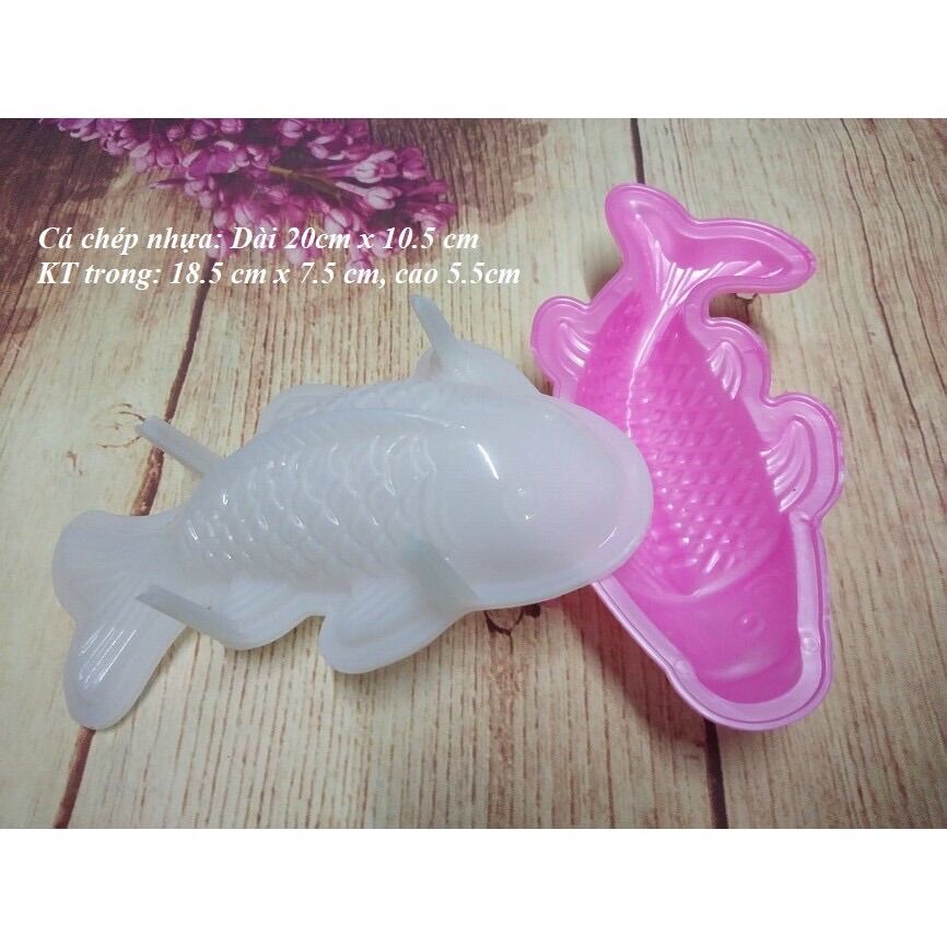 [HCM]Khuôn cá chép nhựa có chân Size nhỏ 20x11cm