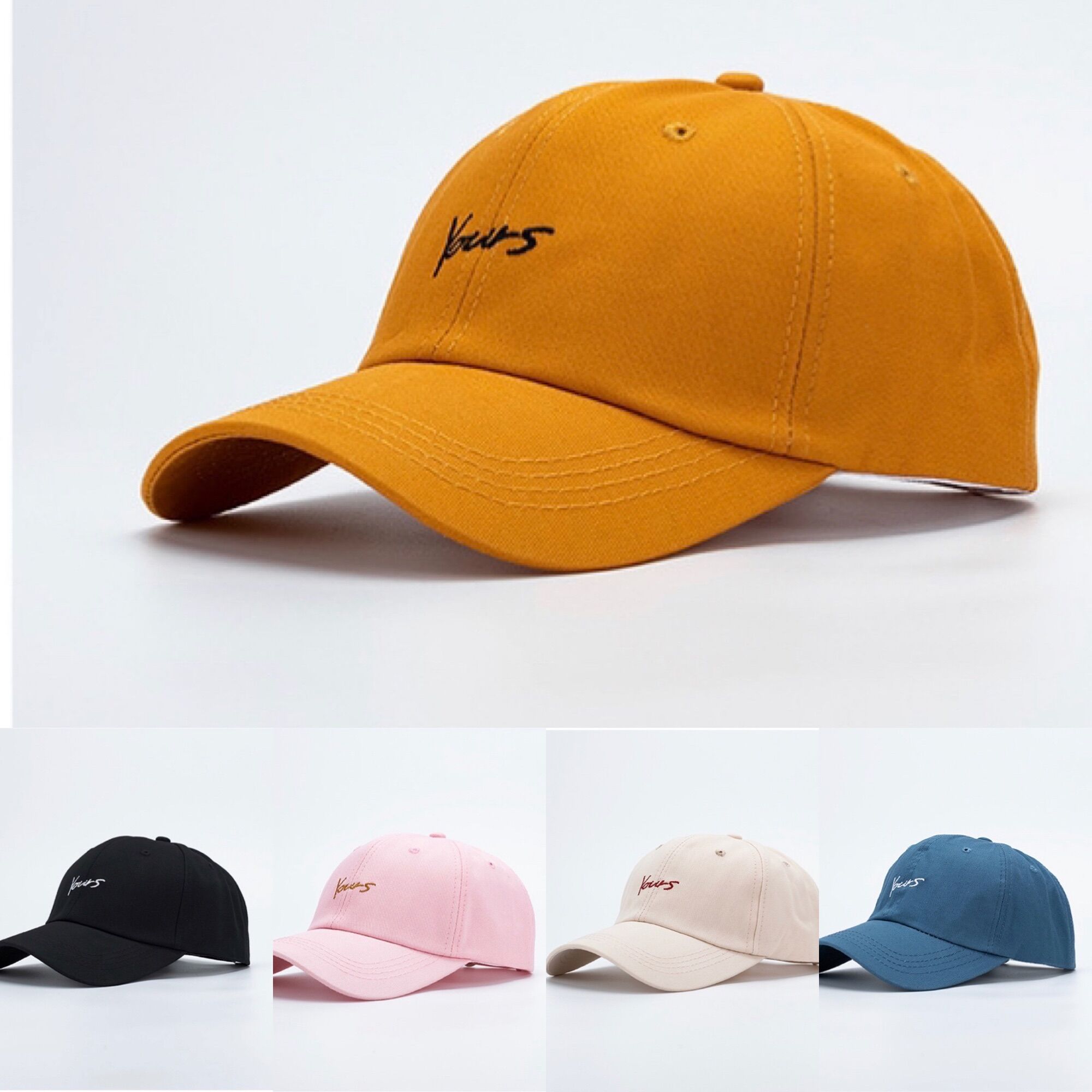 Mũ, nón lưỡi trai thêu chữ màu sắc tươi trẻ che nắng, đội đầu mẫu hot 2021