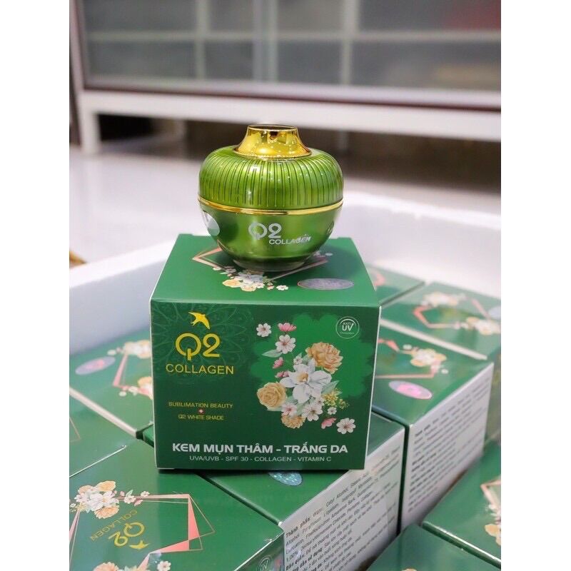 Kem Q2 Xanh mẫu mới Trắng Da (chính hãng được kiểm hàng)