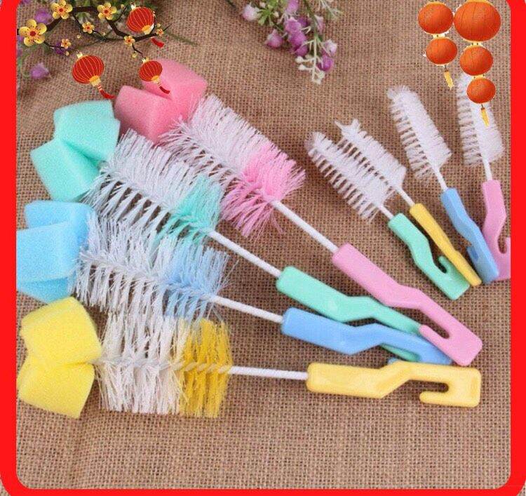Bộ chổi cọ 2 chi tiết rửa bình sữa và núm ti