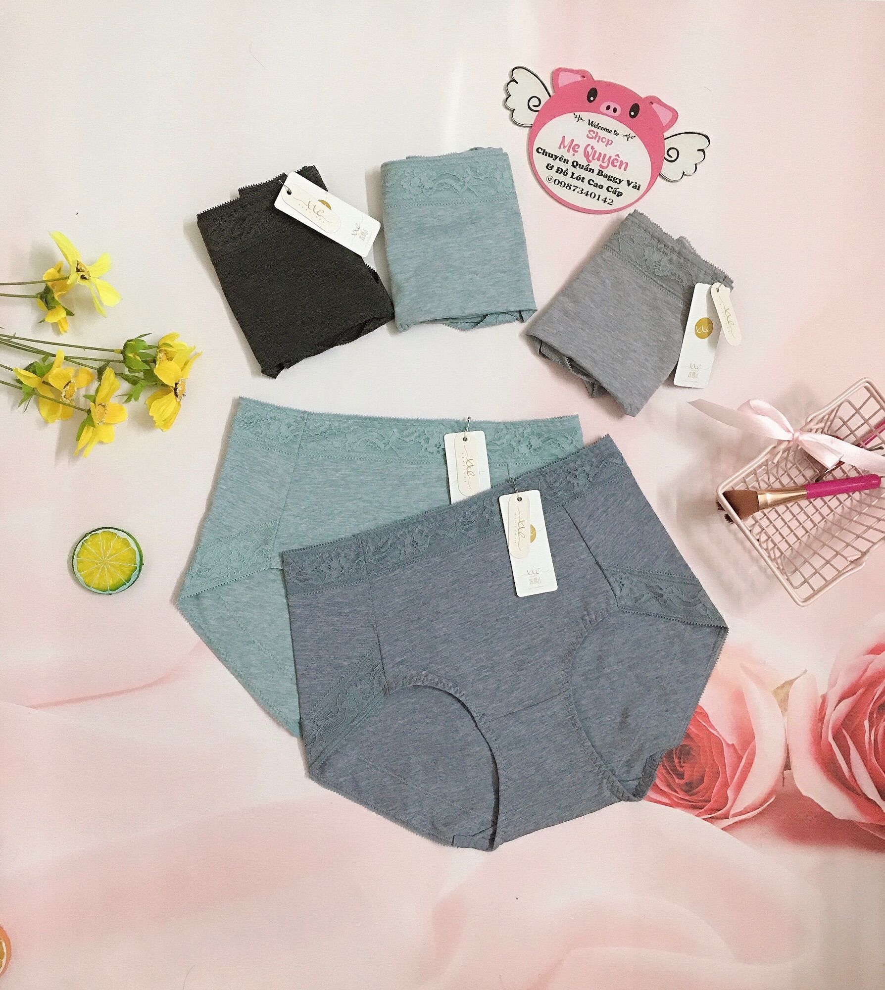 Quần lót Cotton cạp cao ôm bụng mỡ