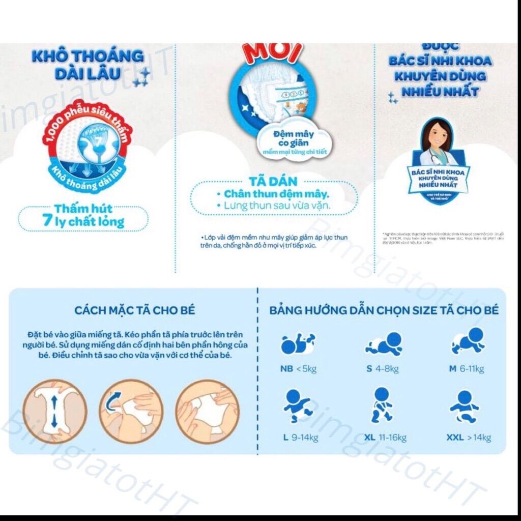 Tã dán huggies xl62