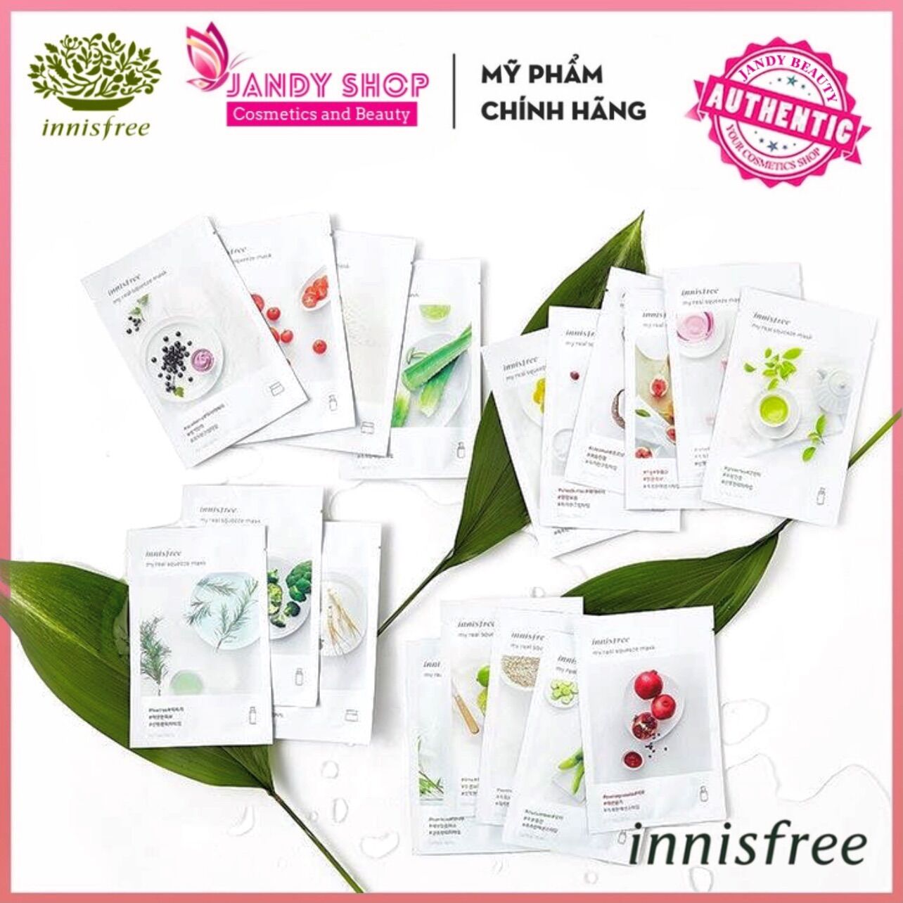 Combo 10 Sản Phẩm Mặt Nạ Innisfree Dưỡng Trắng Giảm Mụn Se Khít Lỗ Chân Lông Cấp Ẩm Và Làm Mềm Mịn Da