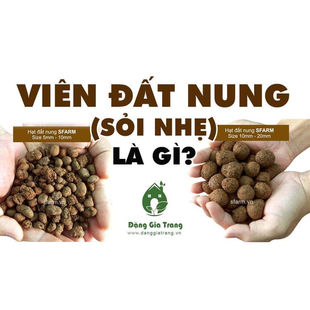 1kg viên đất nung s-farm kích thước 10 - 20mm