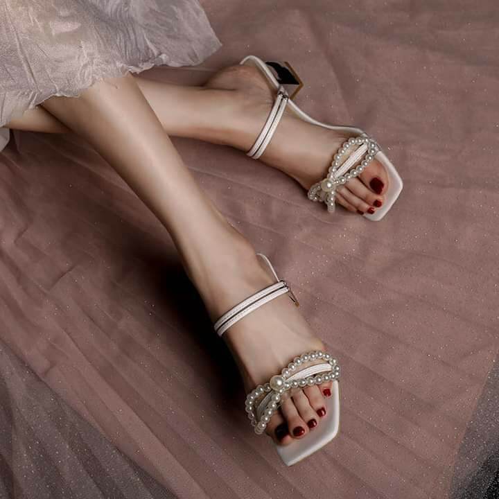 Xăng đan nữ đính hạt đẹp size nhỏ 33 đến 44