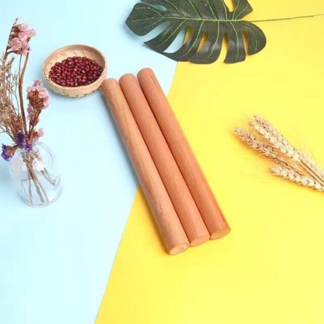 Cán lăn bột gỗ 30cm