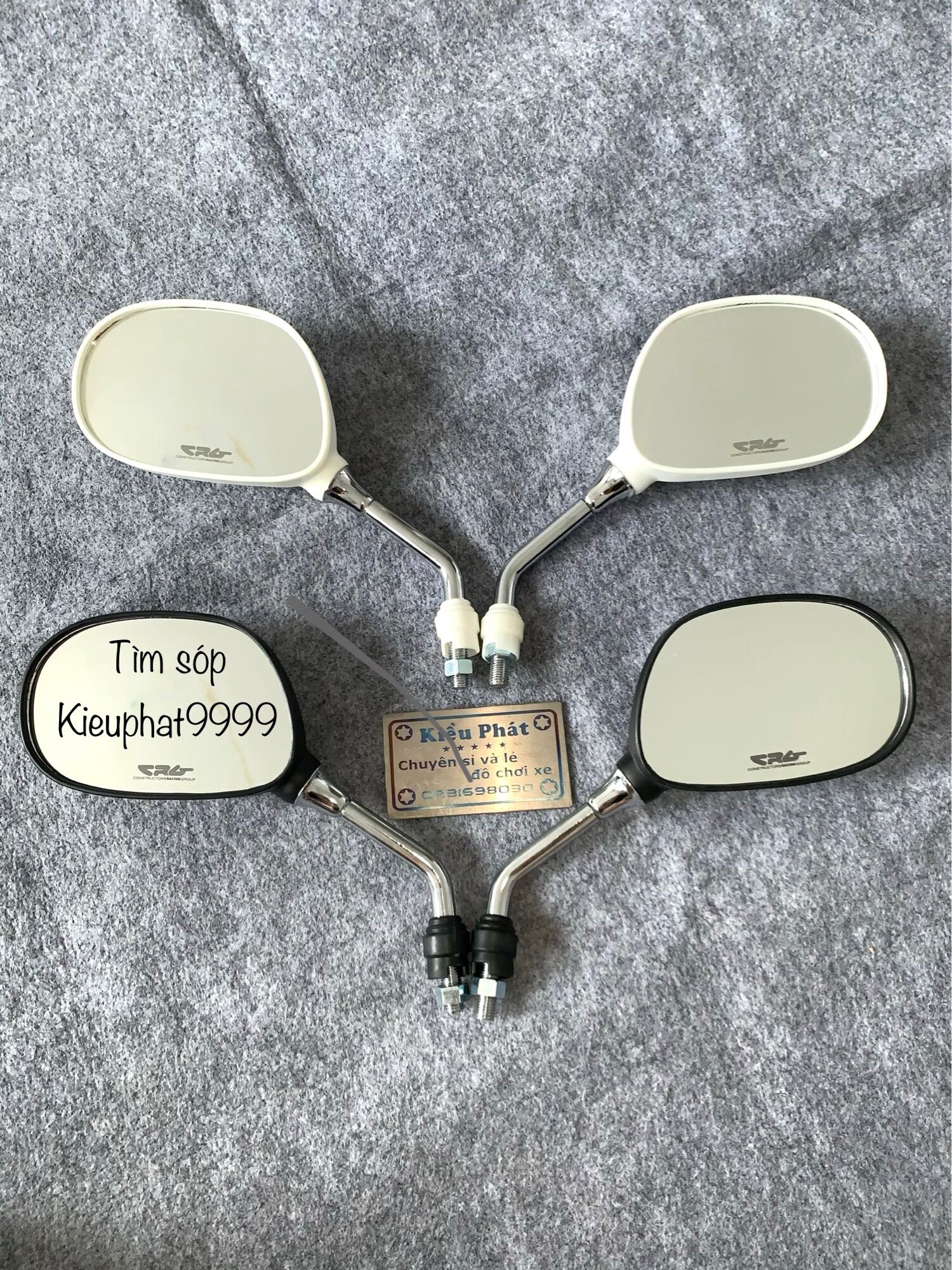 Kính CGR kiểu SPARK Chân Xi Dòng Xe Honda Màu Trắng Và Đen