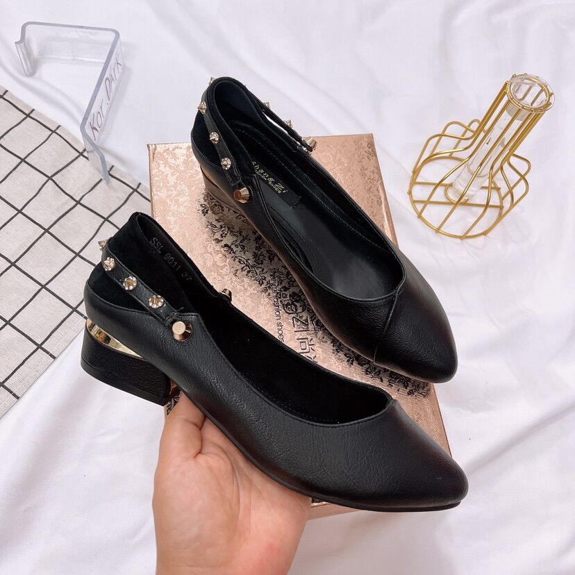 GIẦY DA NỮ BÚP BÊ ĐẾ CAO 3cm