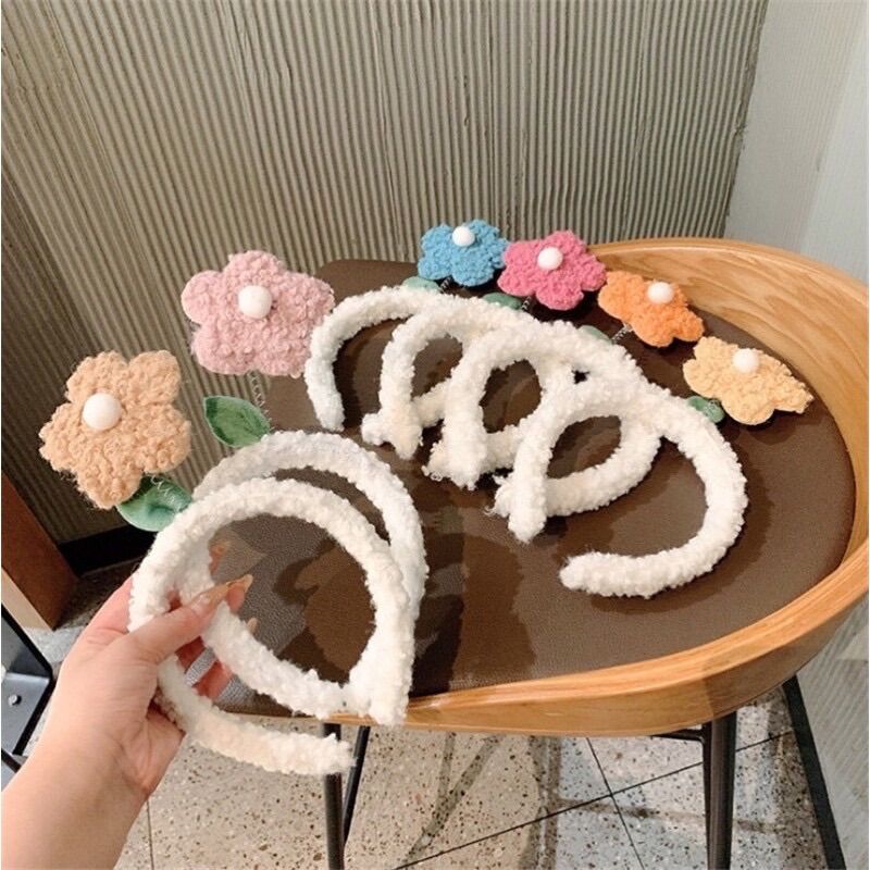 Bờm tóc lò xo gắn hoa