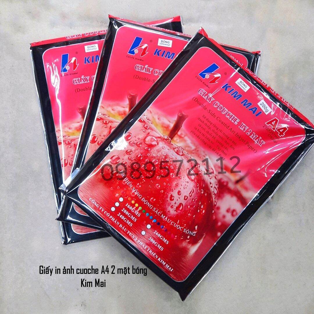 Giấy in ảnh kim mai A4 bóng 2 mặt,in ảnh couche.