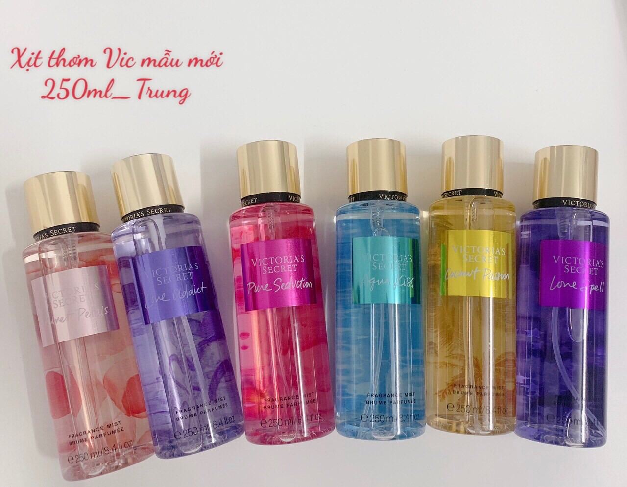 Xịt Thơm Victorias Secret Body Mist Bảng Mùi Tươi Trẻ Ngọt Ngào 250Ml