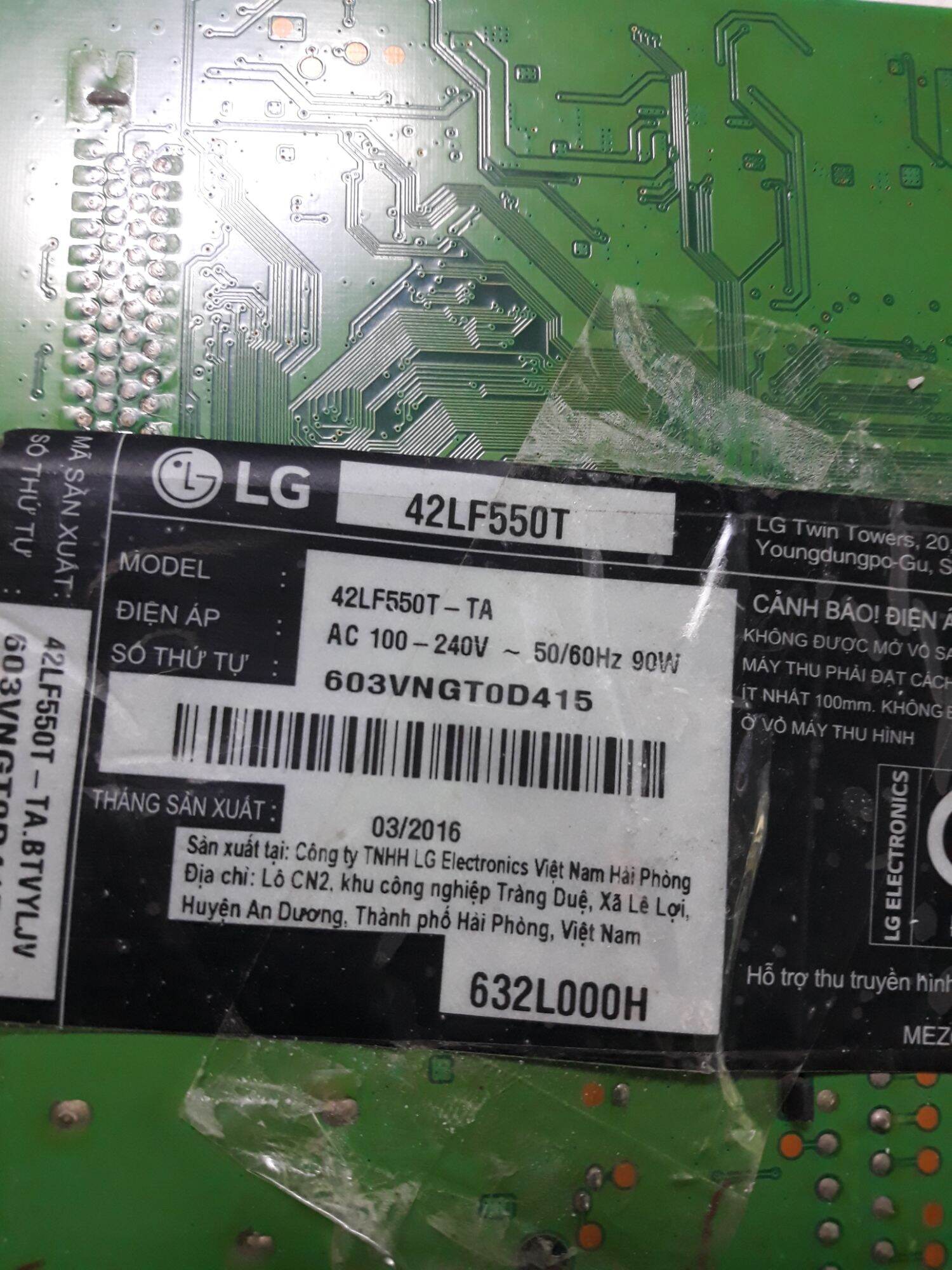 bo khiển LG  42LF550T