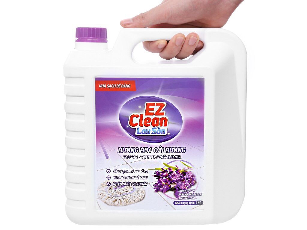 Nước lau sàn hương hoa lavender ezclean can 5kg