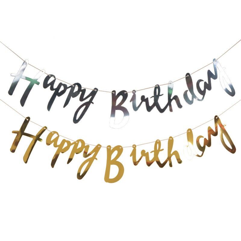 Happy birthday ép kim trang trí sinh nhật