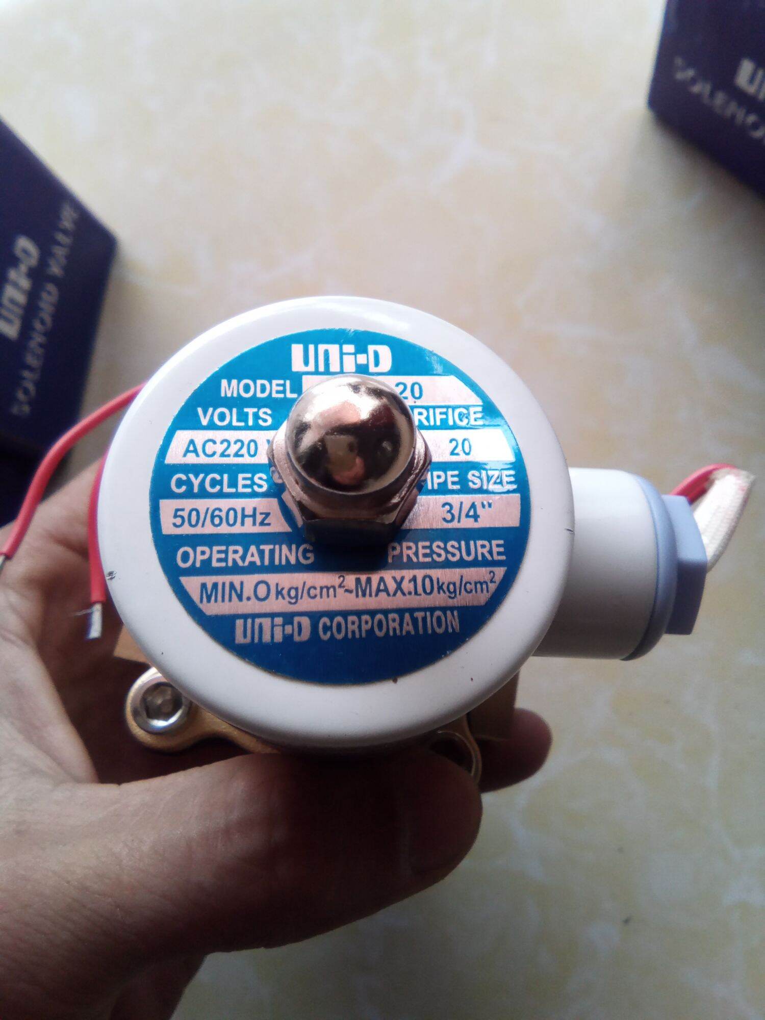 Van điện từ UNi-D Uw -20, Quận hút 220VAC, size 3/4