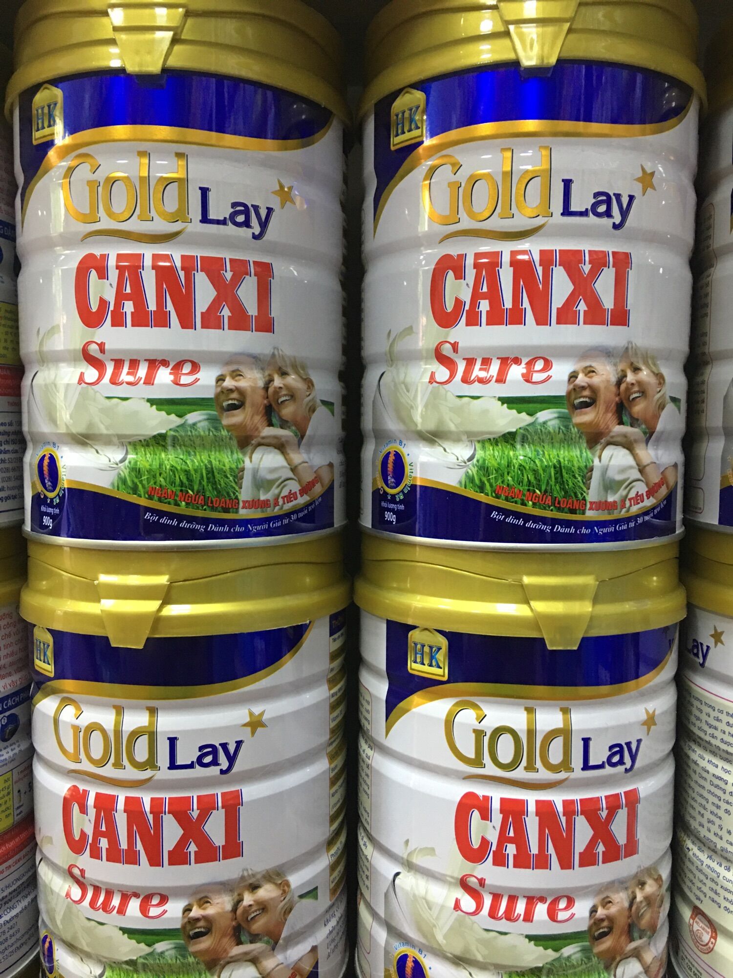Sữa bột Goldlay Canxi Sure lon 900g