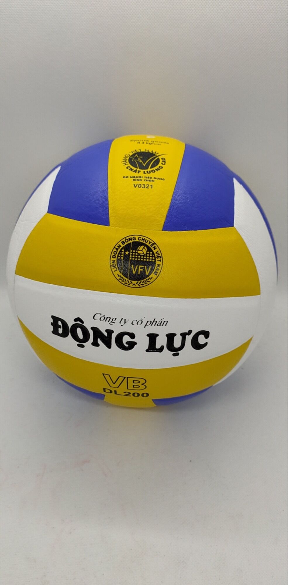 Banh bóng chuyền Động Lực , trái bóng số 5 bằng da Kg thấm nước , kg trầy xước tặng kèm túi lưới + kim