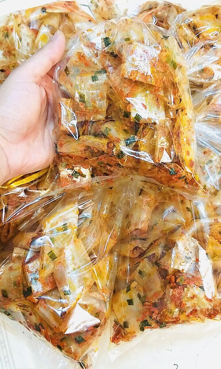 [ QUÁ NGON] Combo 10 bịch /5 bịch   Bánh tráng cuộn tôm hành siêu ngon