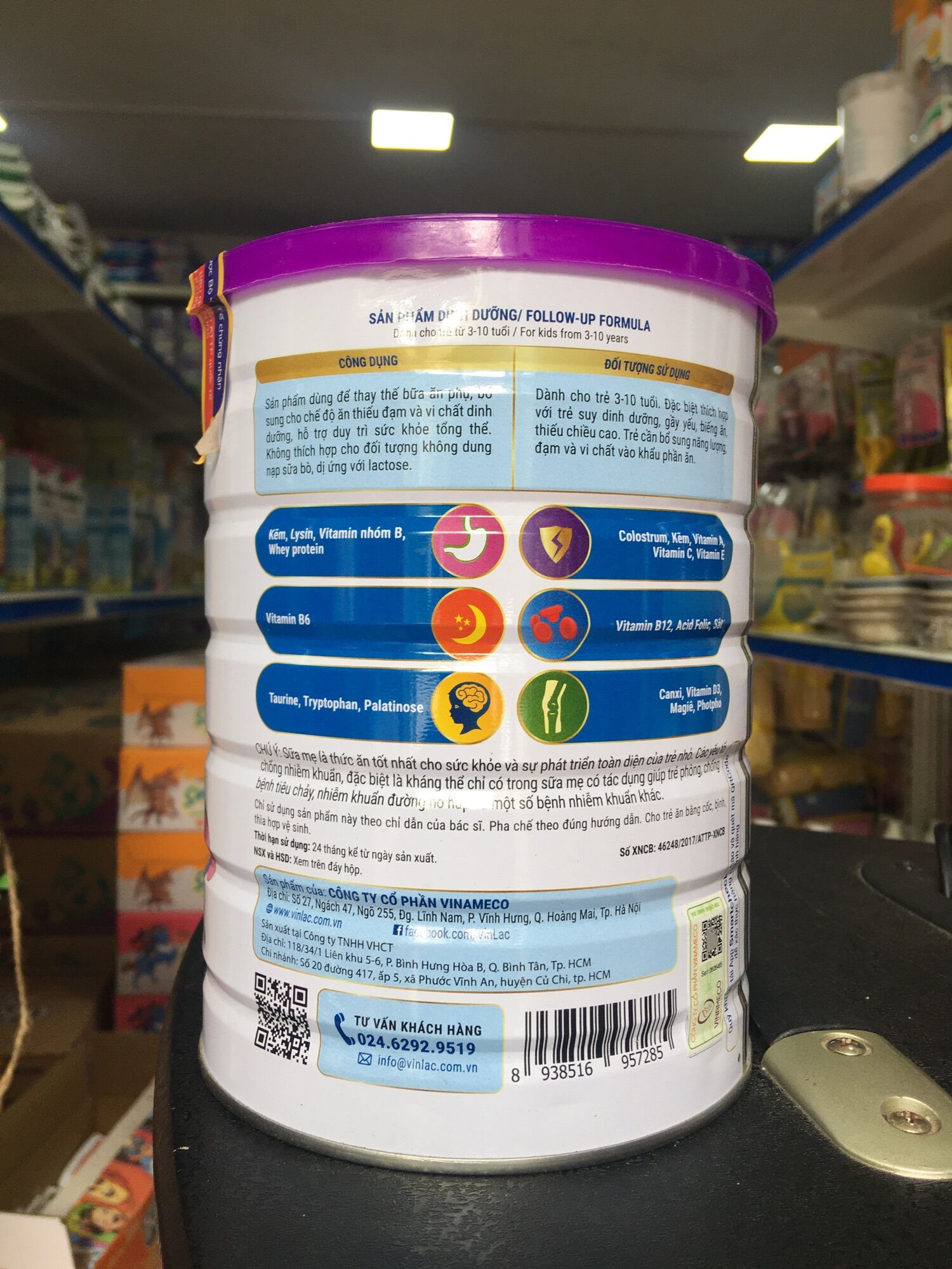 Sữa bột VINLAC số 2 lon 900g
