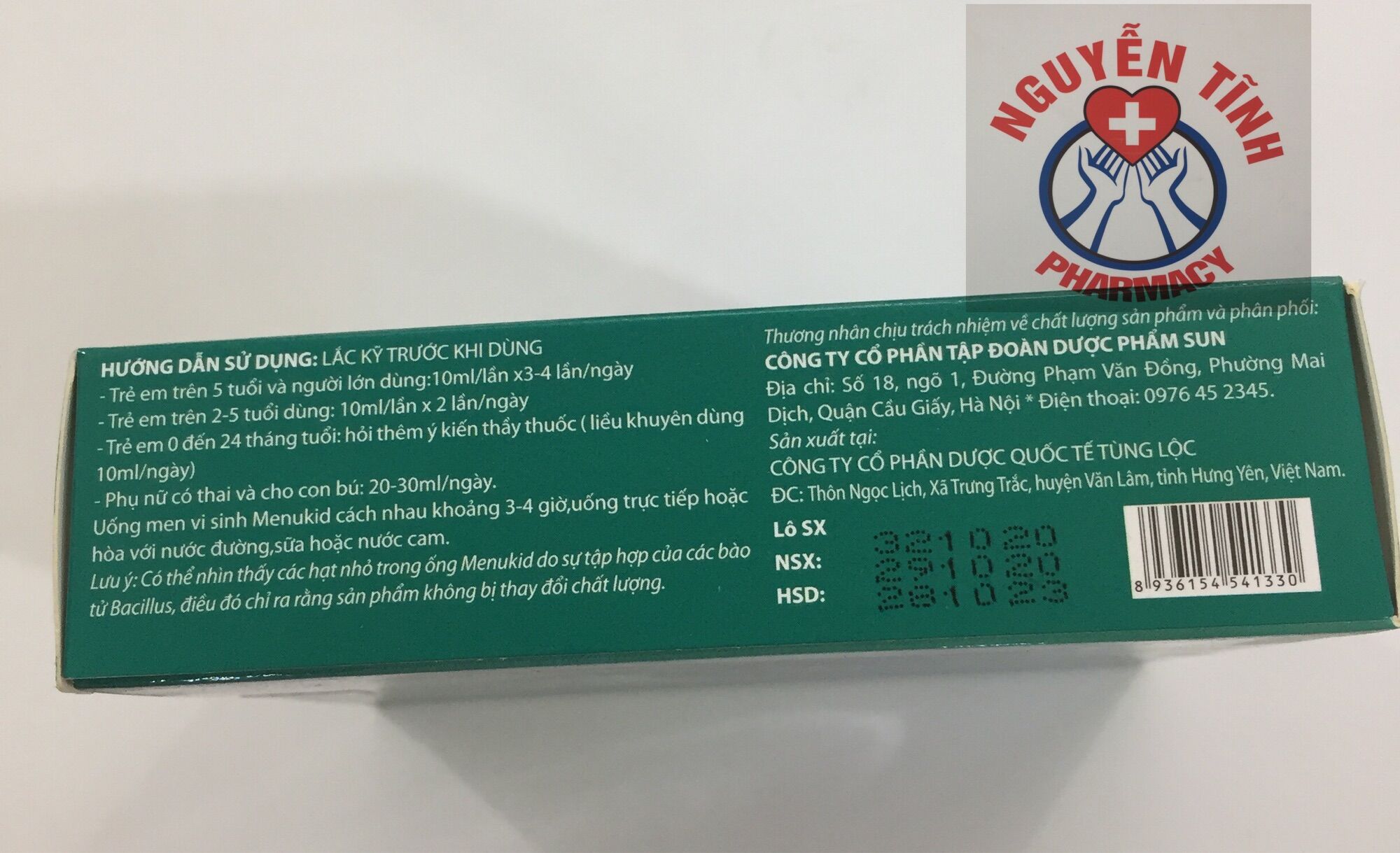 Men vi sinh Menu Kid hộp 15 ống