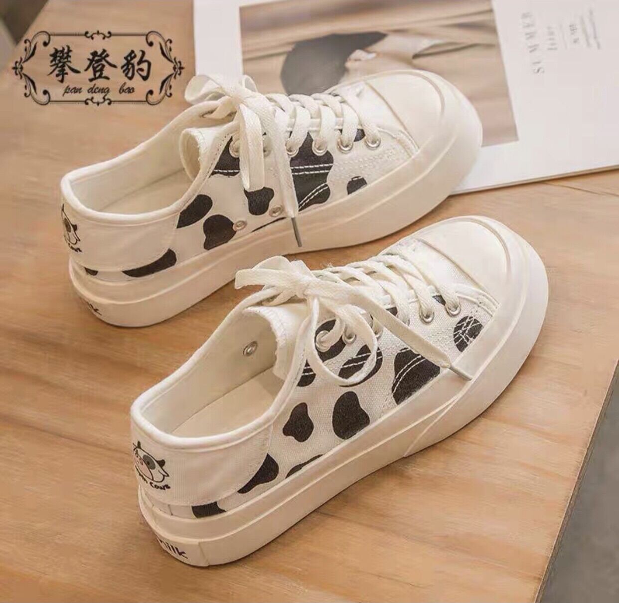 Giày sneaker bò sữa độn đế siêu hot