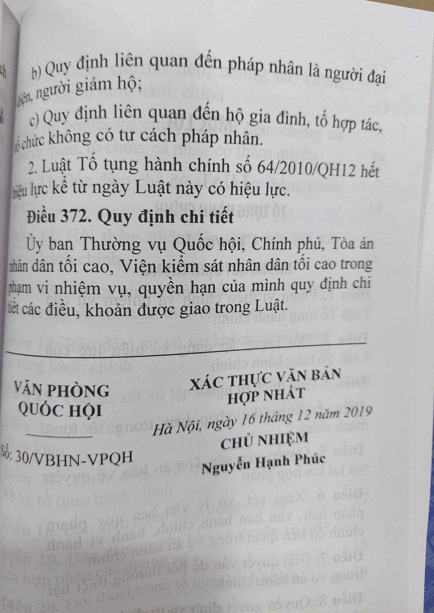Sách - Luật tố tụng hành chính (Có hiệu lực 1/7/2016)