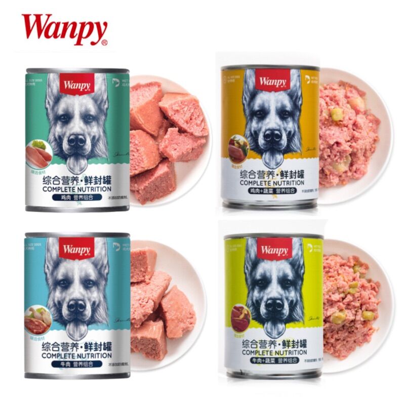 PATE CHO CHÓ WANPY LON 375G ĐẦY ĐỦ DINH DƯỠNG