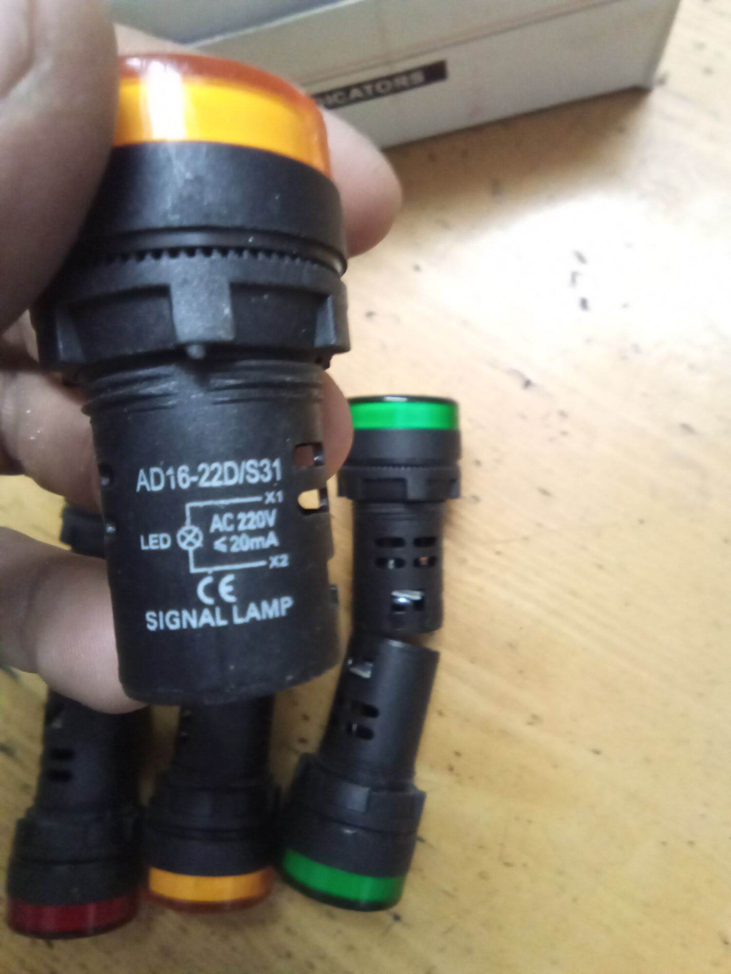 Combo 3 đèn báo tủ điện phi 22 đỏ vàng xanh 220v