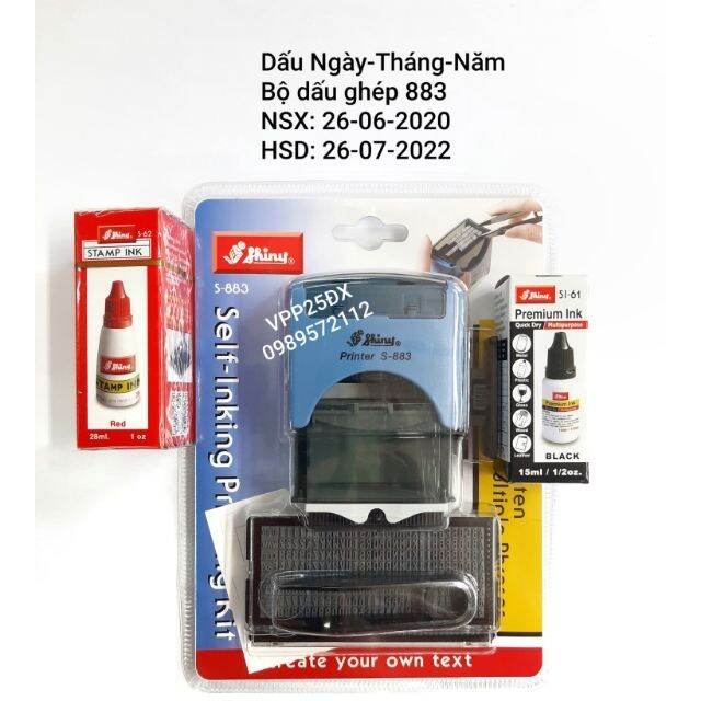Dấu ngày tháng năm shiny 883,dấu ghép nsx,hsd.