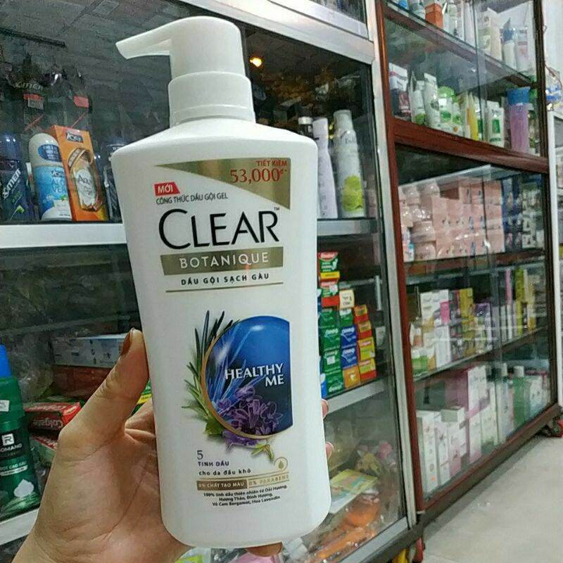 [Hcm]Dầu Gội Sạch Gầu Clear Botanique 5 Loại Tinh Dầu 650Gr