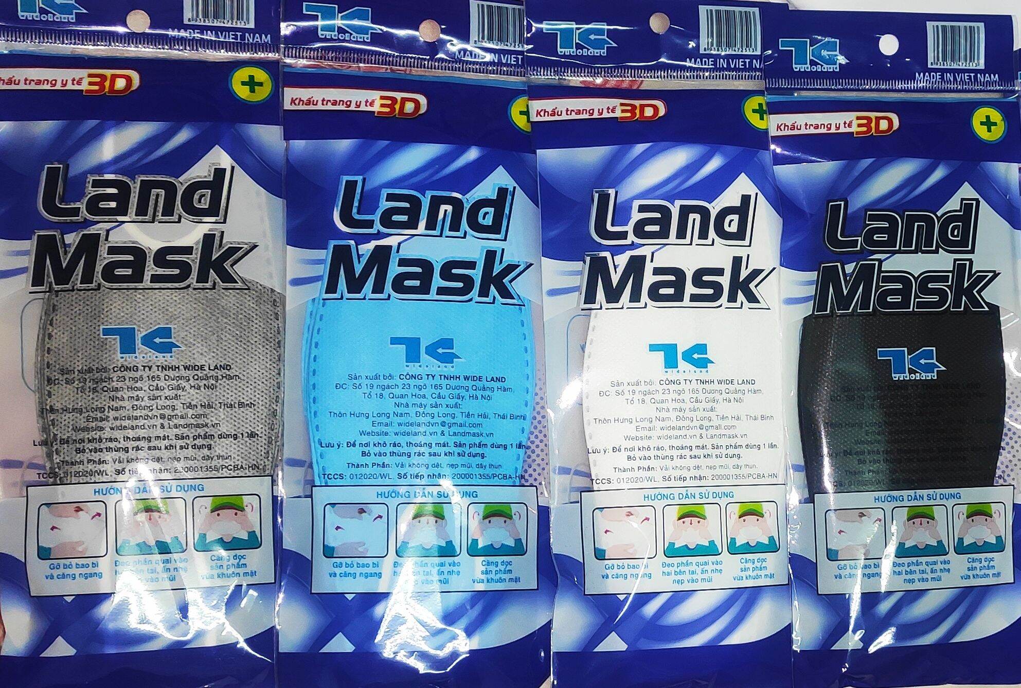 Khẩu trang y tế 3D Land Mask gói 6 chiếc