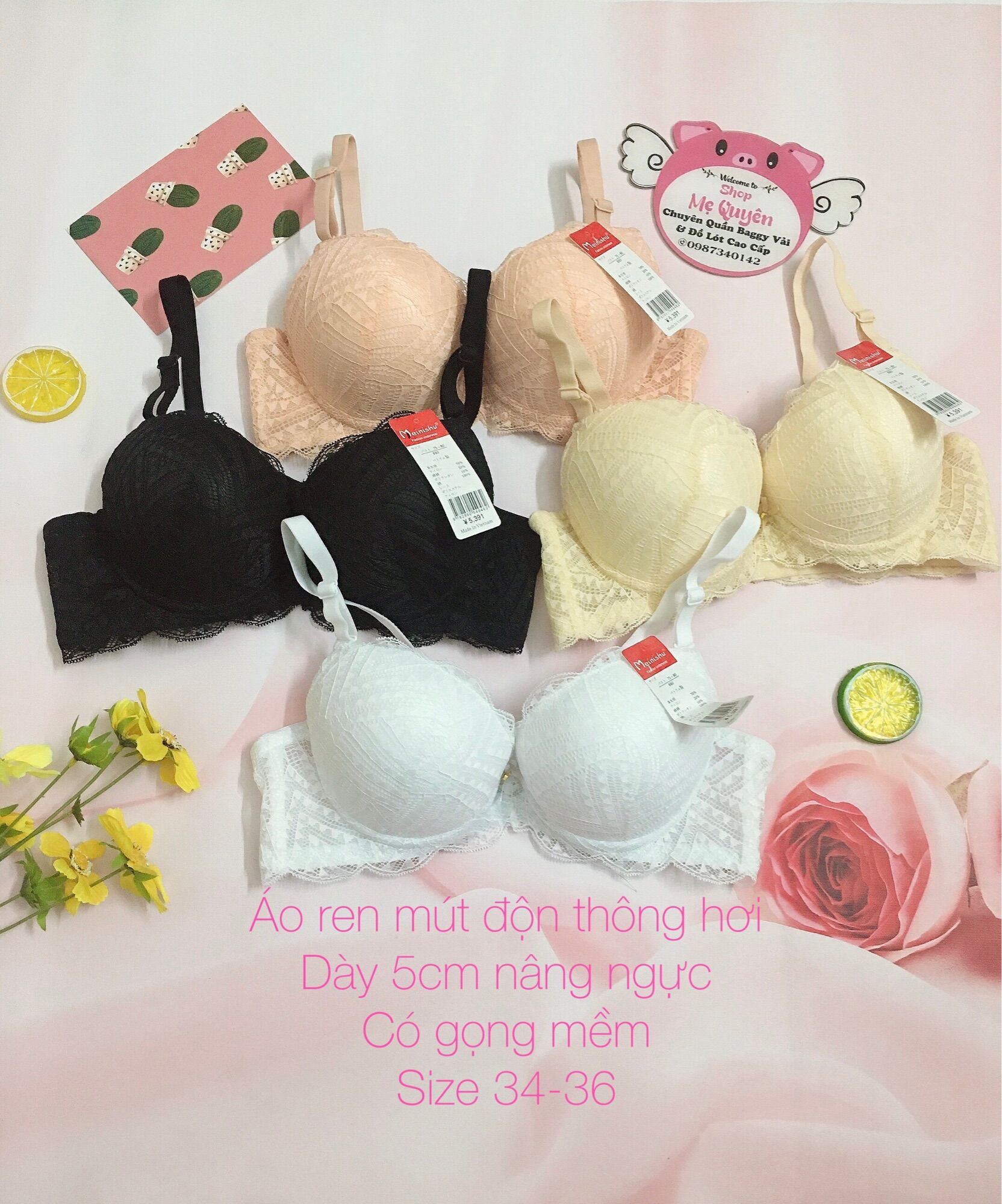 Áo lót mút dày thông hơi ôm ngực