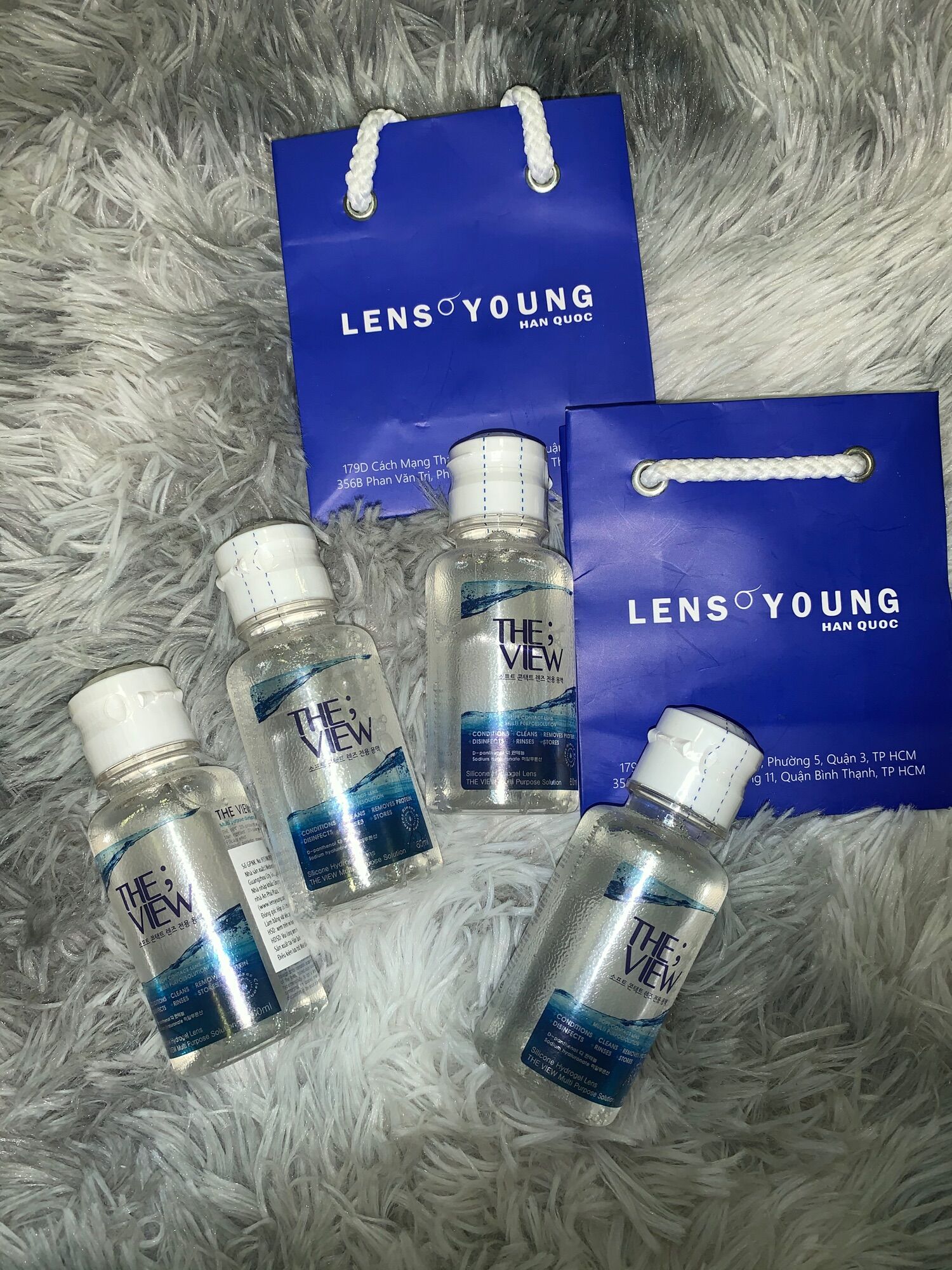 Nước ngâm Lens chuyên dụng The View Hàn Quốc size mini 60ml