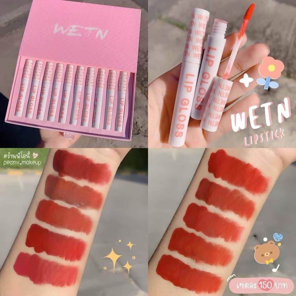 Sale Set 10 Son Kem Lì Wetn Lip Gloss Siêu Xinh