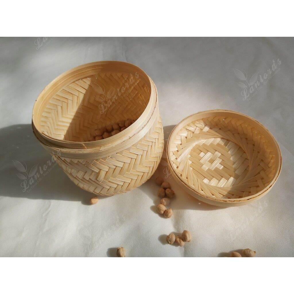 hộp tròn mây tre đan