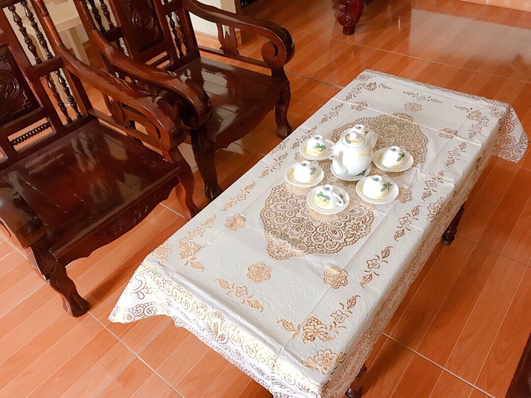 💗FREESHIP💗Khăn trải bàn 75x120cm Ren Hoa - [HÀNG ĐẸP]