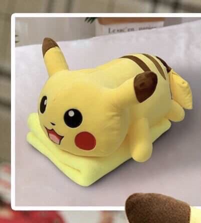 SÉT GẤU BÔNG CÓ MỀN - CHĂN GỐI VĂN PHÒNG 3in1 PIKACHU