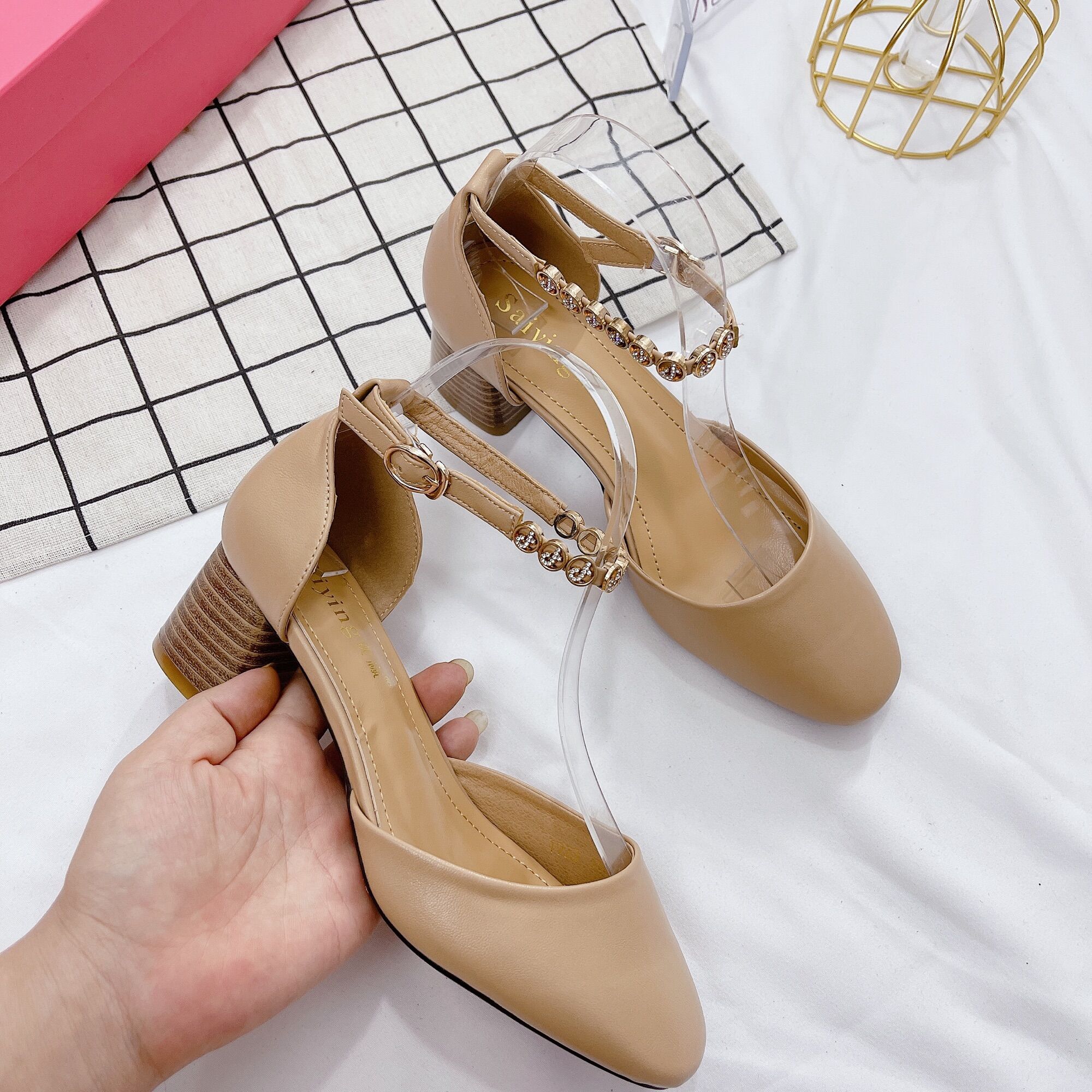 GIẦY NỮ CAO ĐẾ CAO 5cm,GIẦY BÚP BÊ CAO GÓT
