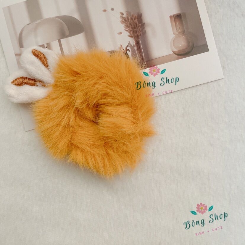 Dây cột tóc lông thỏ mềm mịn cute đáng yêu