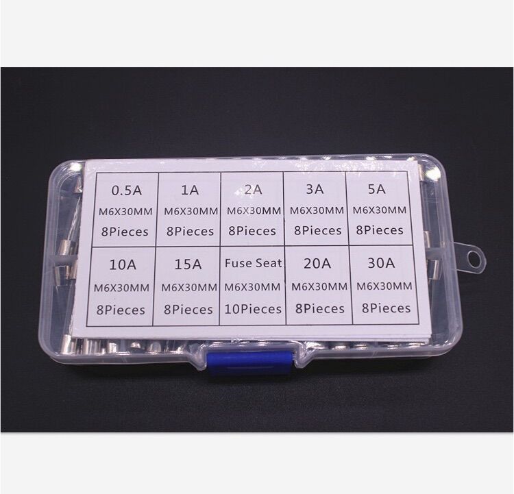 72 Cái Cầu Chì Thuỷ Tinh 0.5- 30A 6x30mm