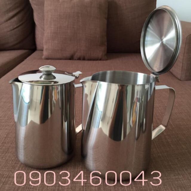 Ca đánh sữa inox cao cấp pha chế trà sữa Cocktail 1000ml