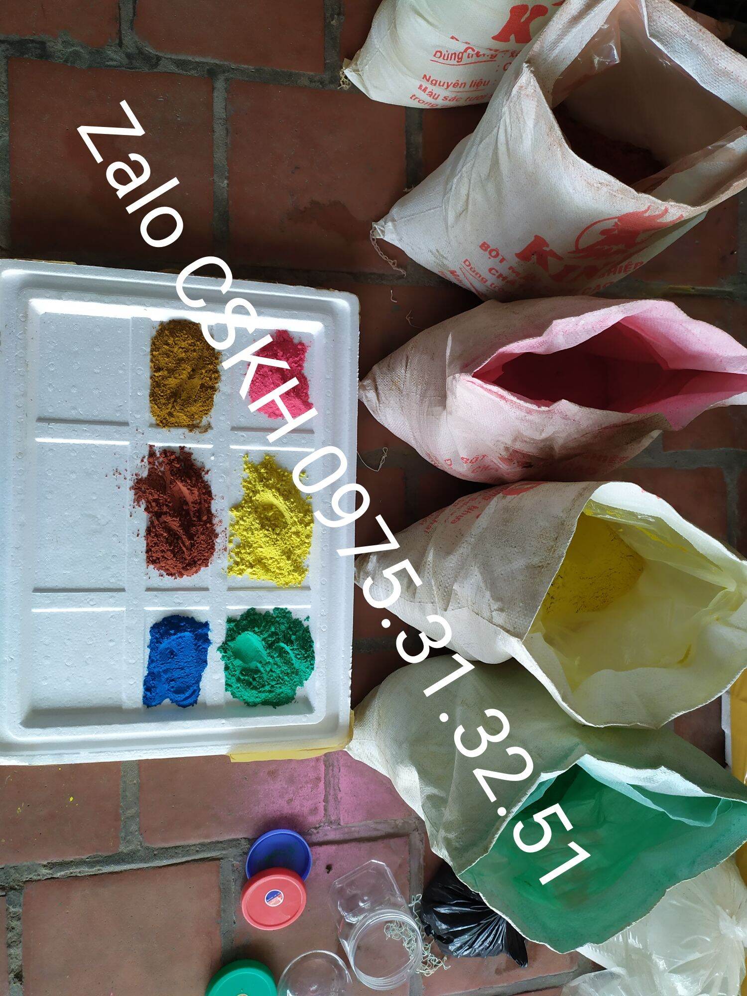 1kg bột màu công nghiệp quét tường sơn chậu
