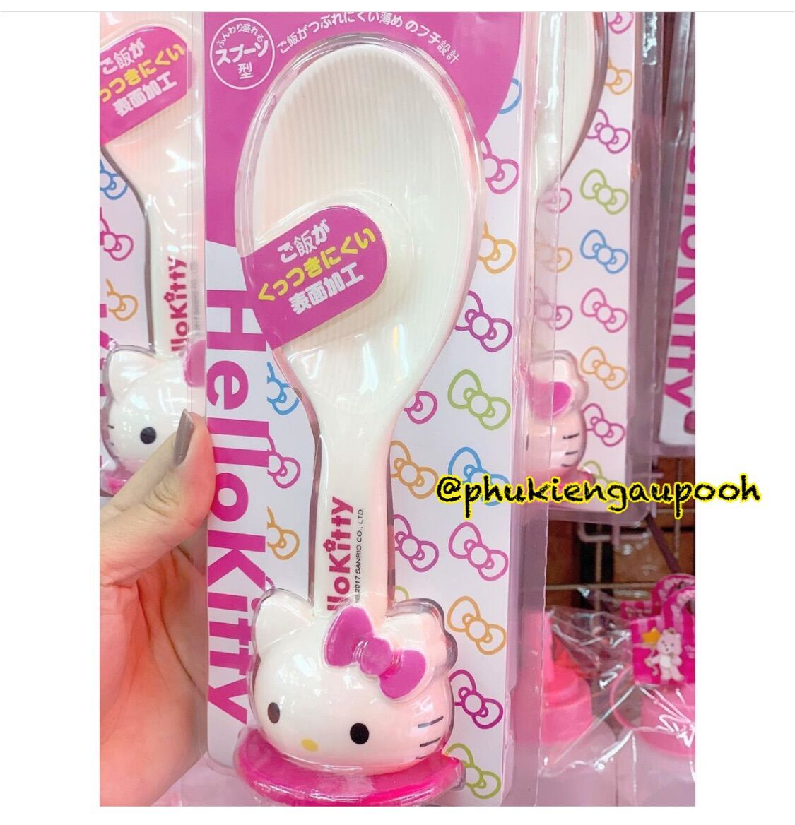 [HCM]Muỗng múc cơm hoạt hình hello kitty sanrio japan siêu đáng yêu- vá xới cơm hình mèo hello kitty có đế cắm đẹp dụng cụ nấu bếp hello kitty dễ thương hàng sưu tầm