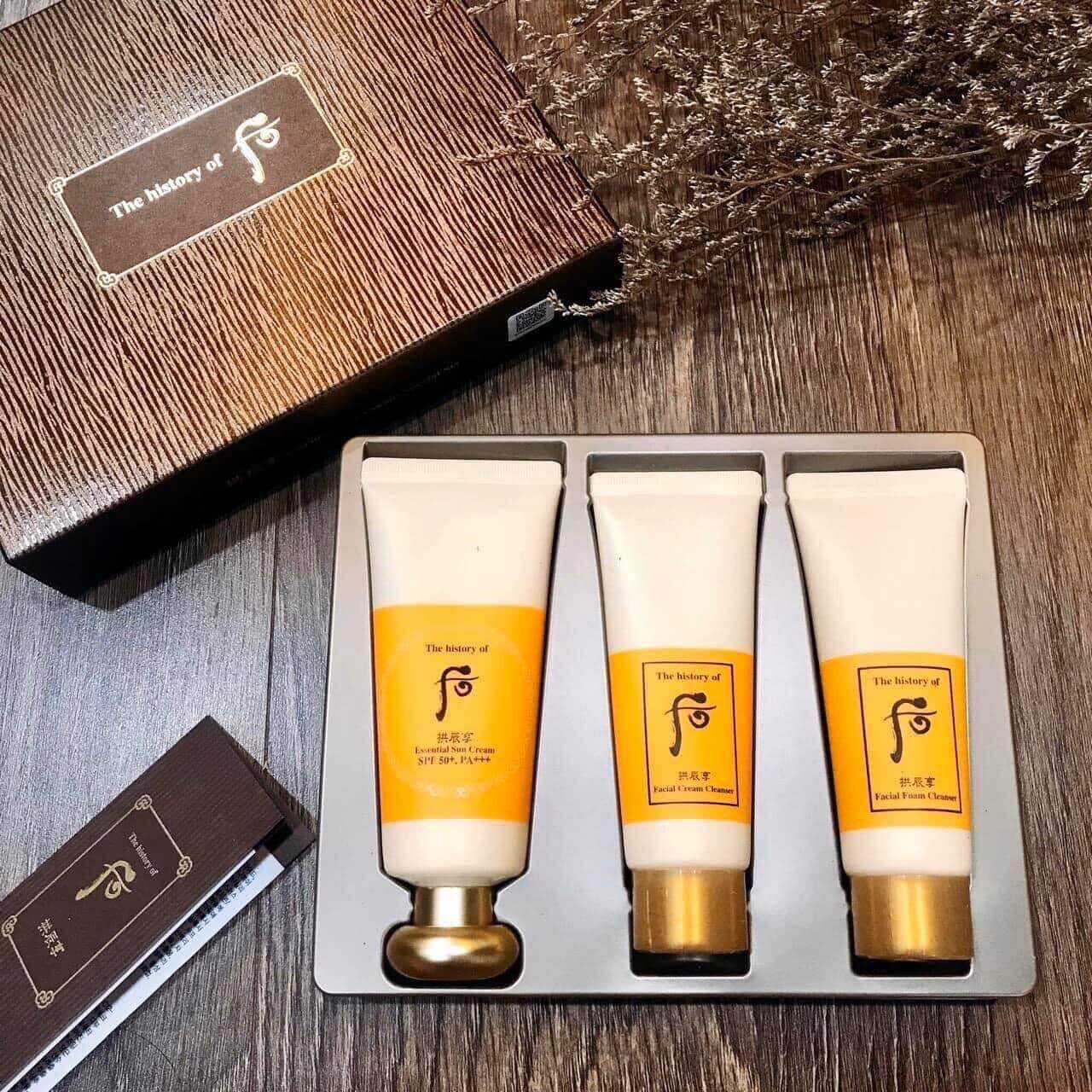 Sét Kem chống nắng whoo vàng Hàn Quốc