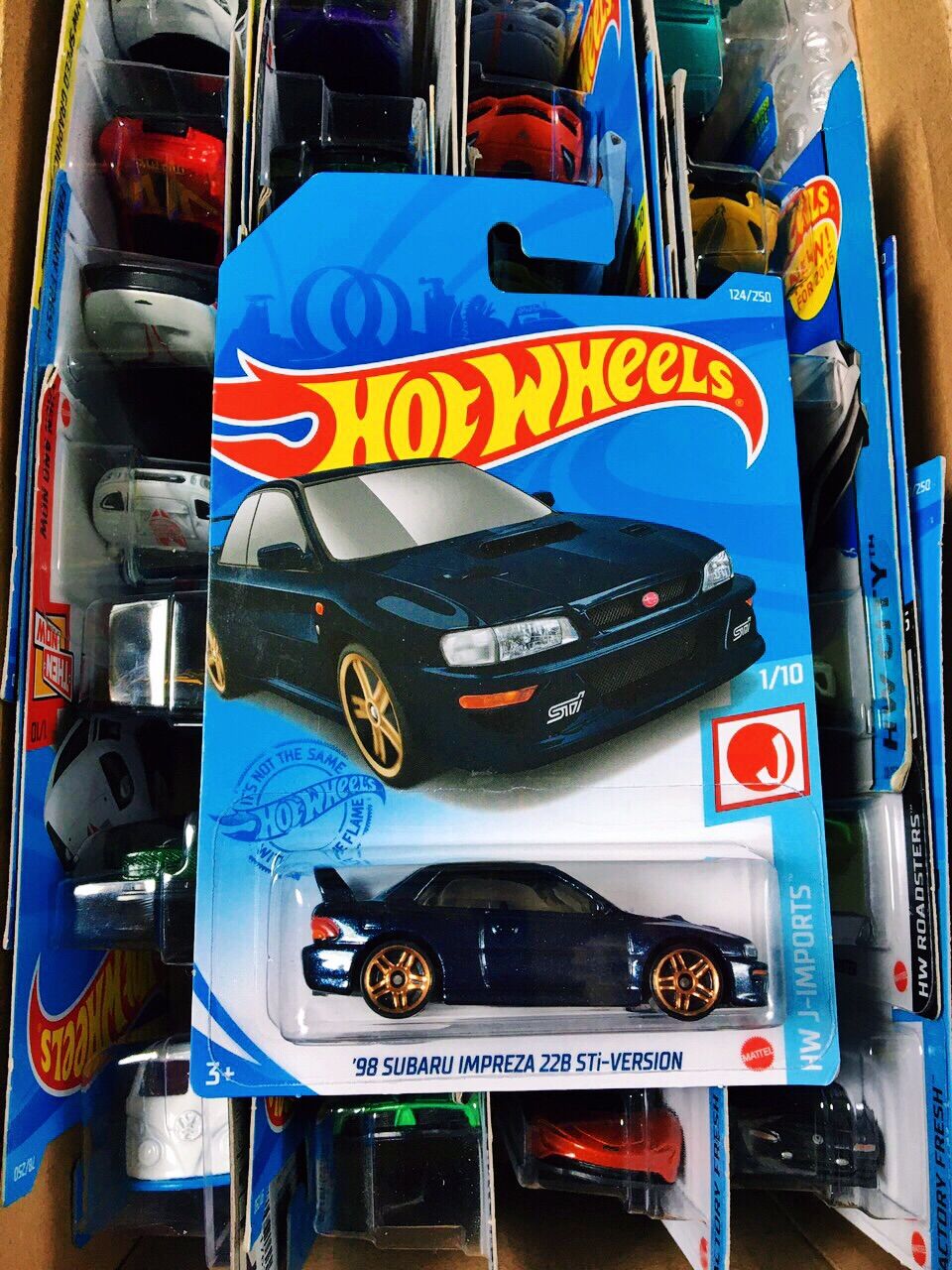 Xe Mô Hình Hot Wheels tỉ lệ 1:64 "98 Subaru Impreza 22B STi- Version" (Model 2021) (Blue)