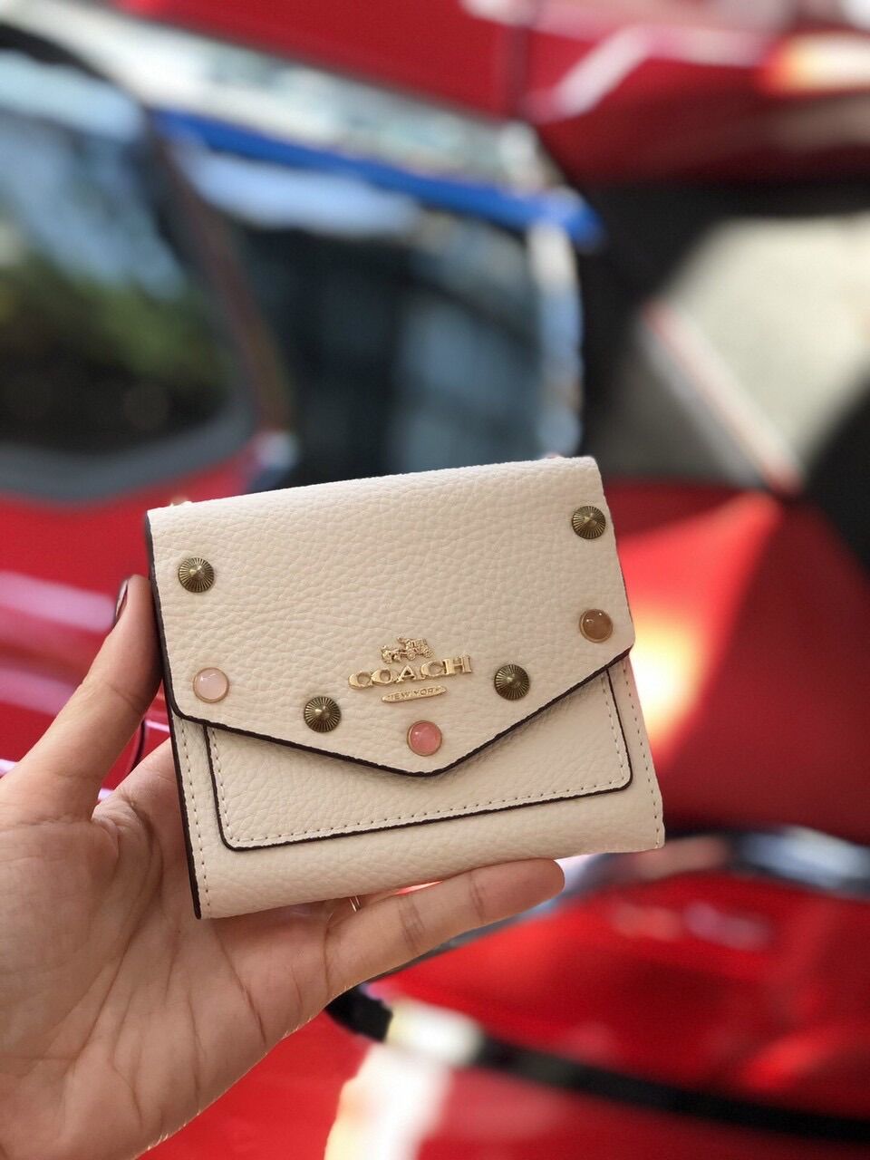 [HCM]Ví Coach mini đính kim loại sang chảnh
