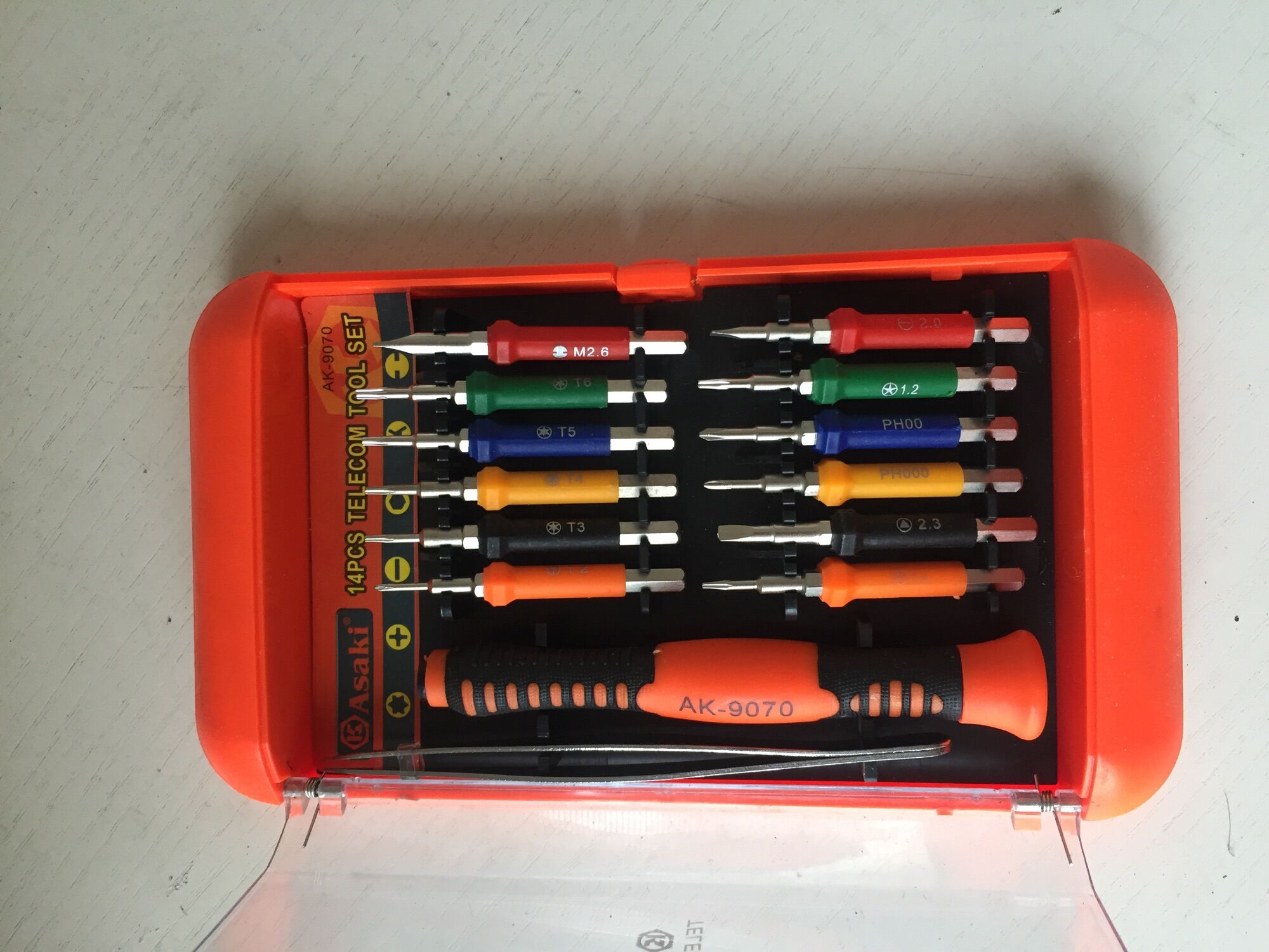 Bộ tua vít điện tử Asaki 9070 14CT