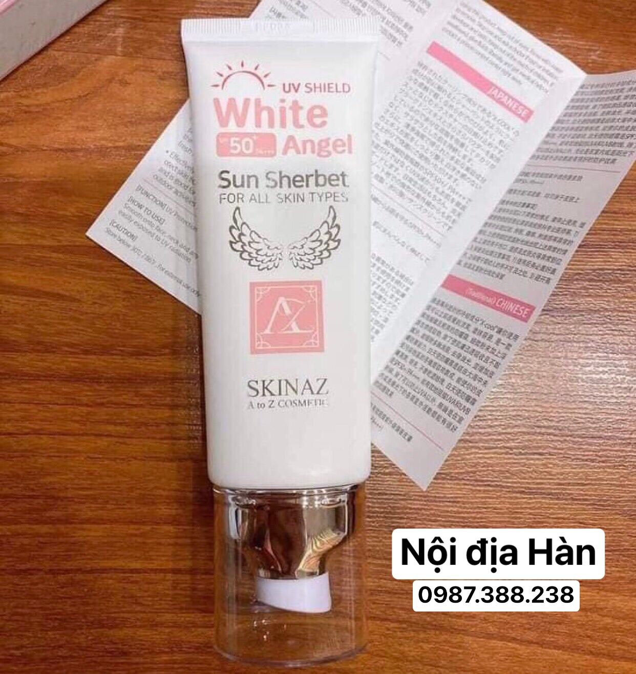 Kem Chống Nắng Cao Cấp Skinaz White Angel 70Ml Nội Địa Hàn Quốc