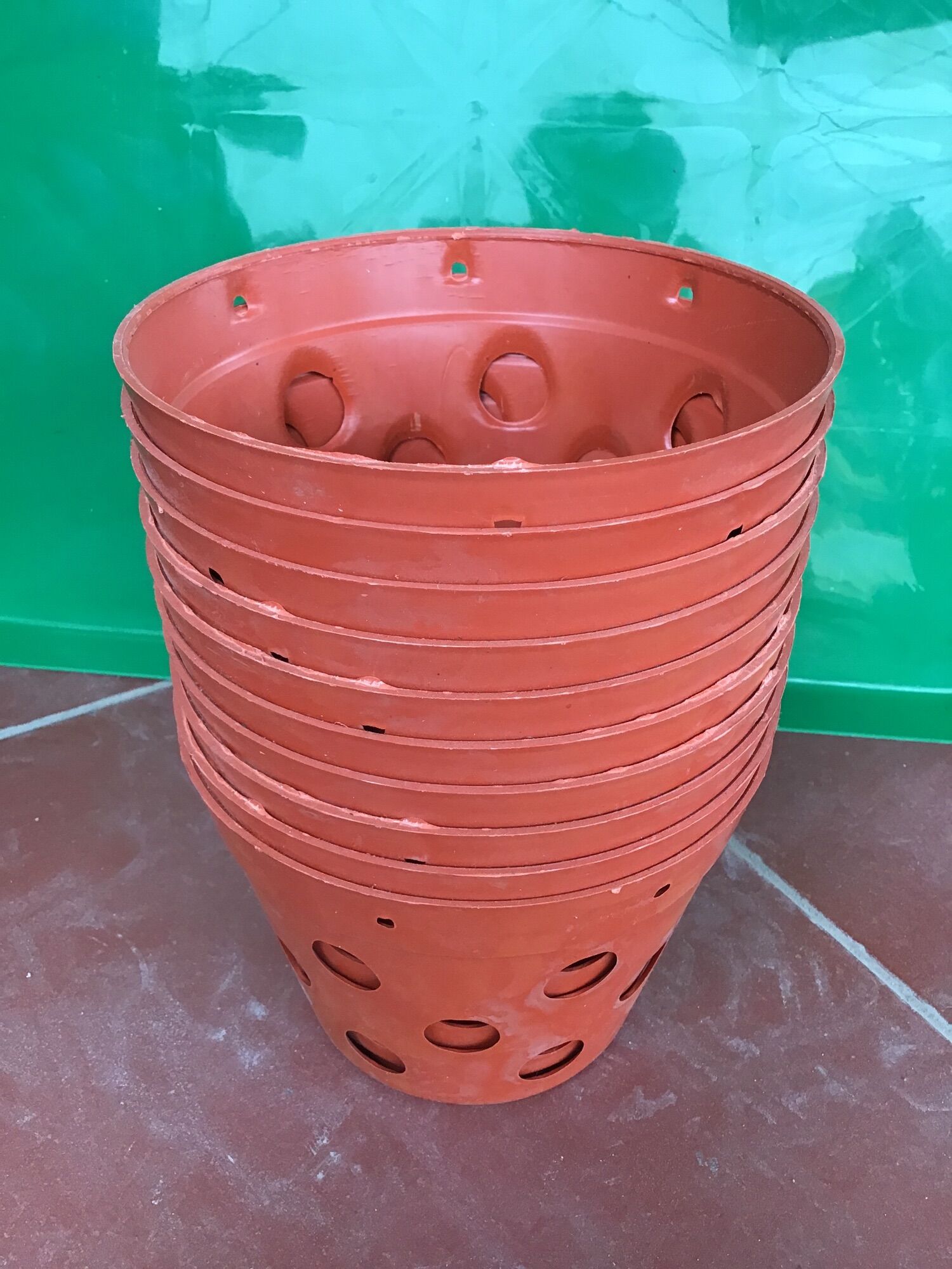 Combo 10 chậu giả đất size f17