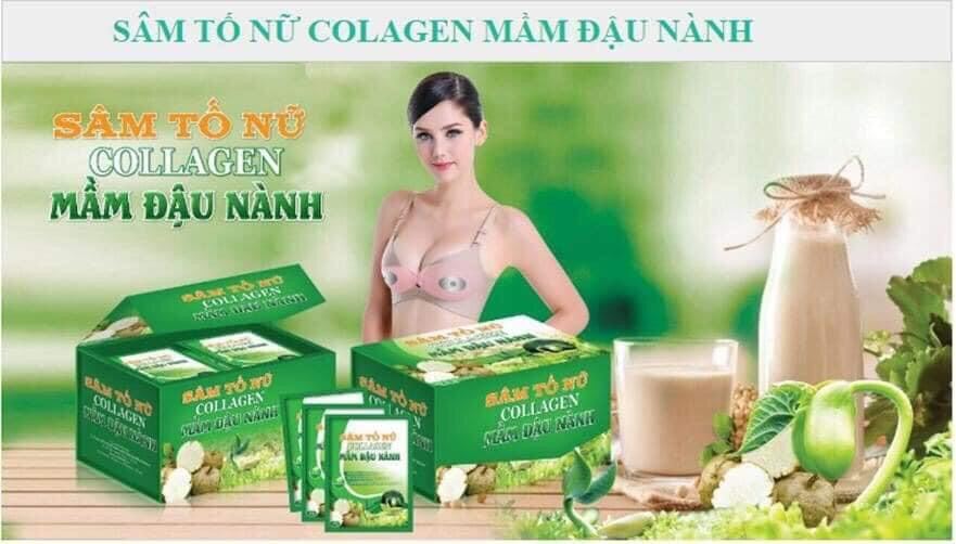 Sâm Tố Nữ Collagen Mầm Đậu Nành Giúp Làm Đẹp Da Giảm Nám Cải Thiện Sinh Lý Nữ